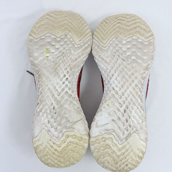 Nike Epic React Flyknit Mottle Black University Red Running Athletic Sneakers - Picture 15 of 16